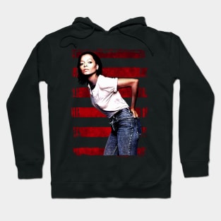 Diana Ross-Vintage Style-Red Stripes Hoodie